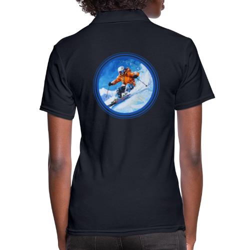 Skiing: On the Edge - Women's Pique Polo Shirt