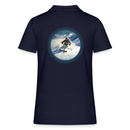 Skiing Power Moves - Women's Pique Polo Shirt