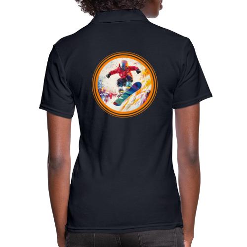 Snowboarding Horizon - Women's Pique Polo Shirt