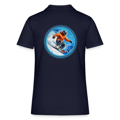 Snowboarding Motion - Women's Pique Polo Shirt