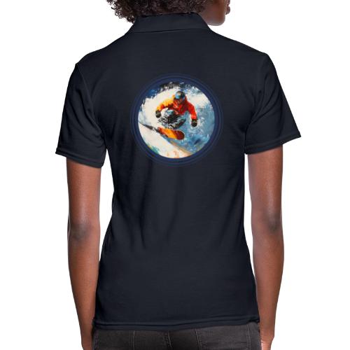 Snowboarding Rebel - Women's Pique Polo Shirt