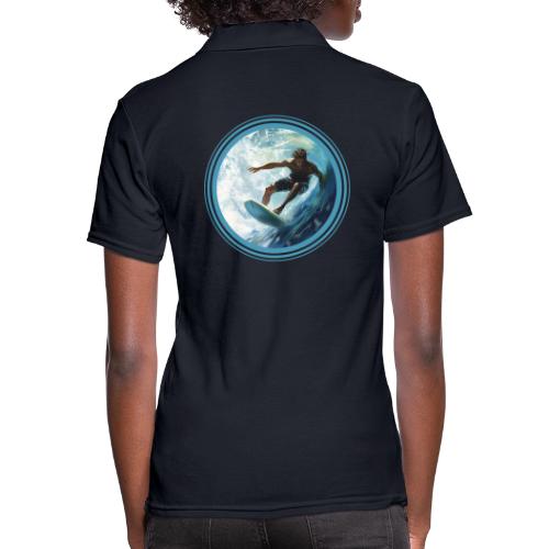 Surfing Freedom - Women's Pique Polo Shirt