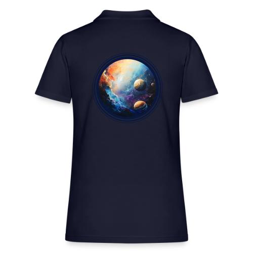 Nebula of Planets - Women's Pique Polo Shirt