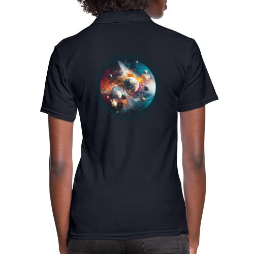 Planets in Acrylic Dreams - Women's Pique Polo Shirt