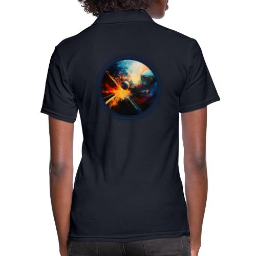 Planets in Turmoil - Women's Pique Polo Shirt