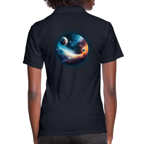 Planets Among Colors - Women's Pique Polo Shirt