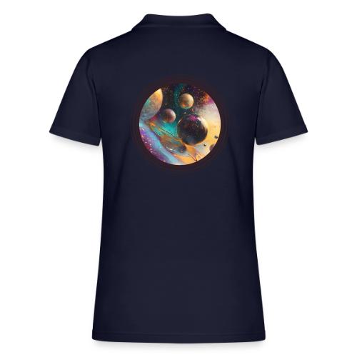 Planets in the Abstract - Women's Pique Polo Shirt