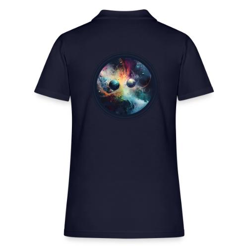 Chaotic Color Planets - Women's Pique Polo Shirt