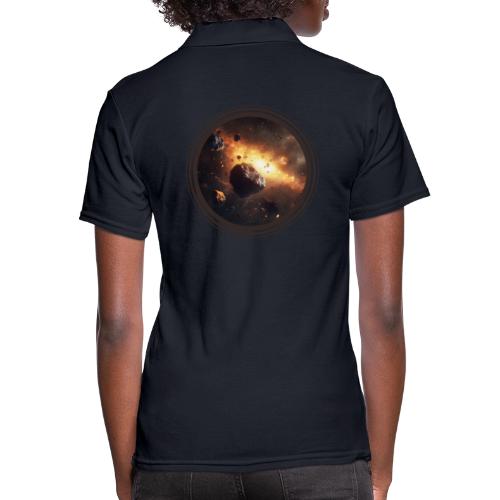 Asteroids Drift - Women's Pique Polo Shirt