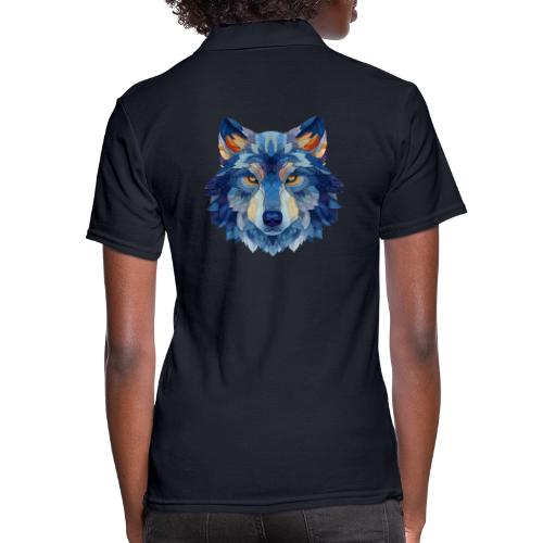 Wolf: Alpha Portrait - Women's Pique Polo Shirt