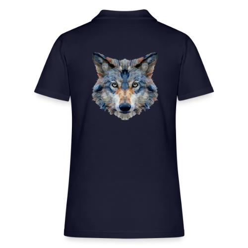 Wolf: Chromatic Wild Gaze - Women's Pique Polo Shirt