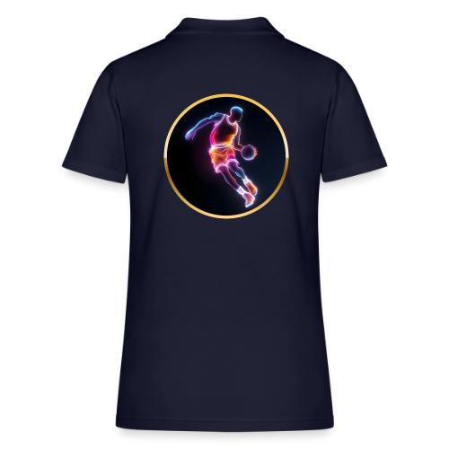 Neon Basketball Player - Women's Pique Polo Shirt