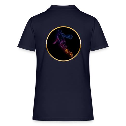 Basketball: Neon Jump Shot - Women's Pique Polo Shirt