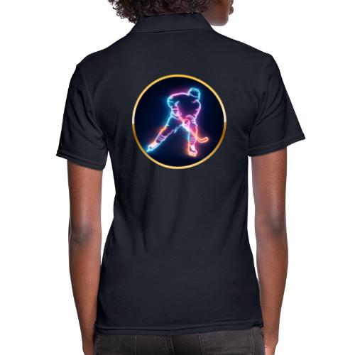 Golden Neon Hockey - Women's Pique Polo Shirt