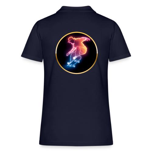 Skateboarding: Golden Trick Rider - Women's Pique Polo Shirt