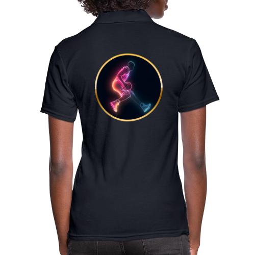 Basketball: Golden Court Glow - Women's Pique Polo Shirt