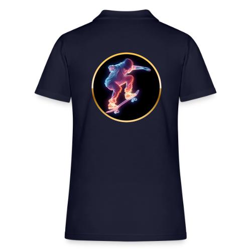 Skateboarding: Neon Skate Orbit - Women's Pique Polo Shirt