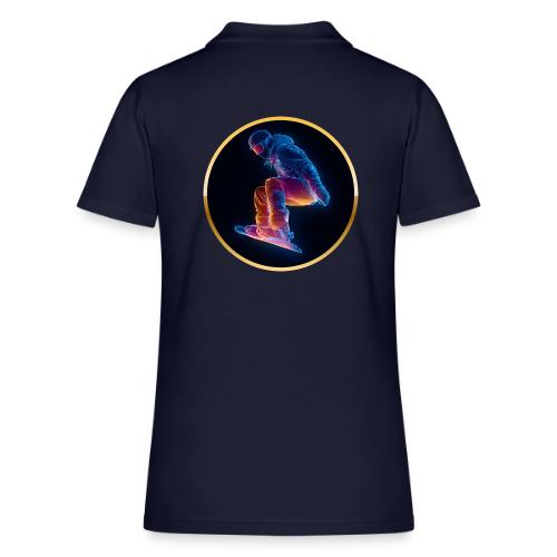 Snowboarding: Arctic Neon Leap - Women's Pique Polo Shirt