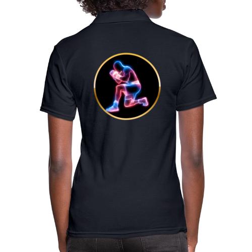 Neon Boxing Focus - Women's Pique Polo Shirt