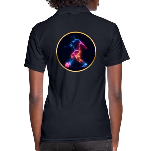 Soccer: Electric Kick Ring - Women's Pique Polo Shirt