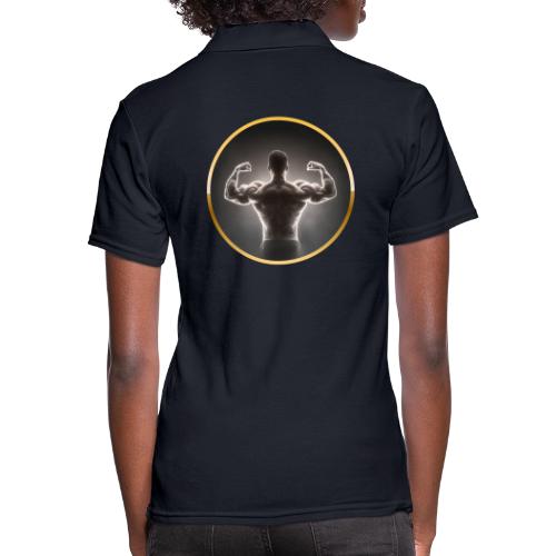 Bodybuilding: Neon Strength Frame - Women's Pique Polo Shirt