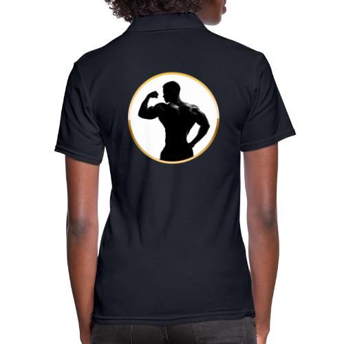 Bodybuilder: Classic Flex Emblem - Women's Pique Polo Shirt