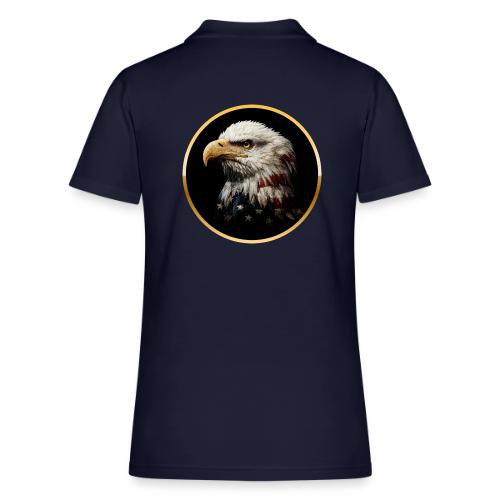 America: Golden Freedom Crest - Women's Pique Polo Shirt