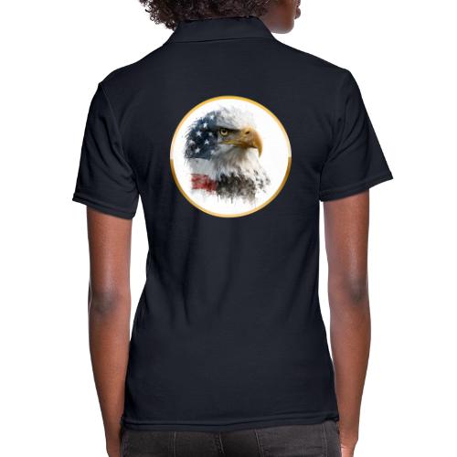 USA: Patriot Wing Emblem - Women's Pique Polo Shirt