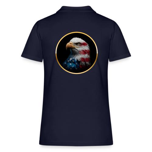USA: Liberty Emblem - Women's Pique Polo Shirt