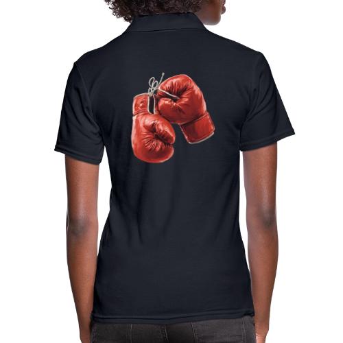 Boxing: Hanging Gloves Icon - Women's Pique Polo Shirt