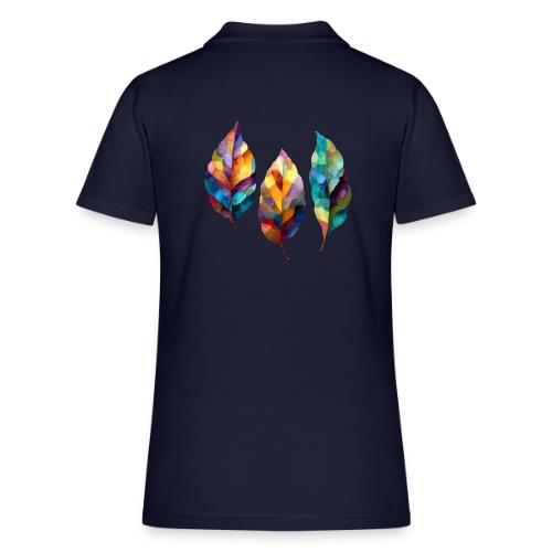 Art: Colorful Leaf Harmony - Women's Pique Polo Shirt