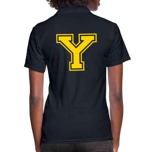 Letter Y – Capital Athletic Alphabet Monogram - Women's Pique Polo Shirt