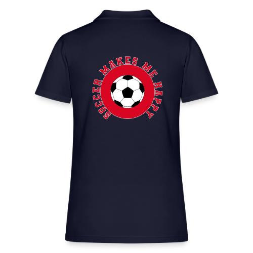 Soccer Makes Me Happy – Football Joy Graphic - Women's Pique Polo Shirt