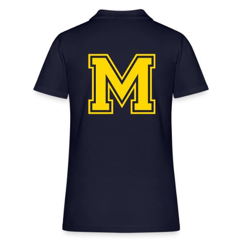 Letter M – Capital Athletic Alphabet Monogram - Women's Pique Polo Shirt