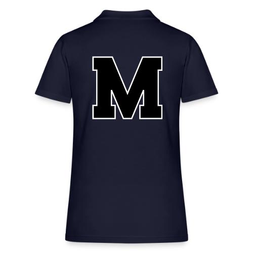 Varsity Letter M Collegiate Alphabet Art - Women's Pique Polo Shirt