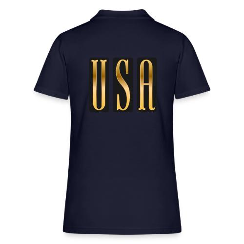 USA Gold Monolith - Women's Pique Polo Shirt
