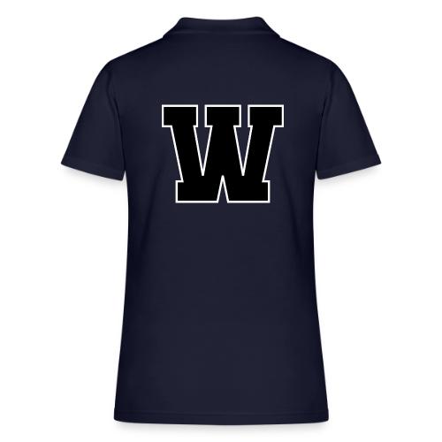 Varsity Letter W Collegiate Font Design - Women's Pique Polo Shirt