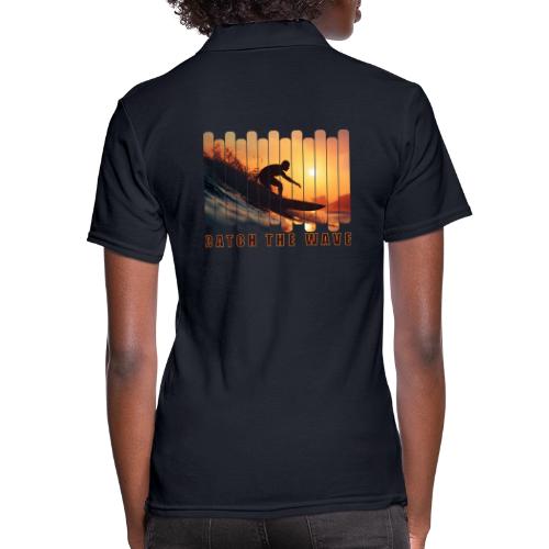 Surfing: Catch the Wave - Women's Pique Polo Shirt