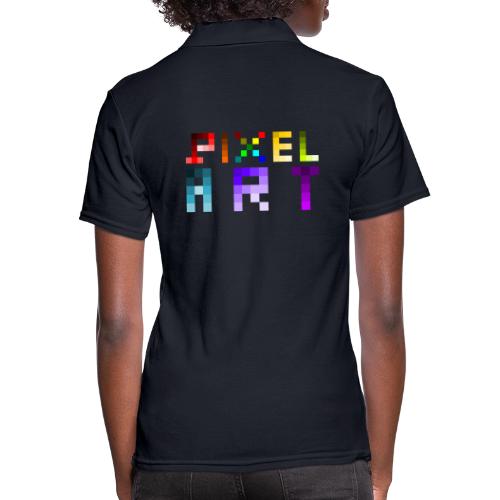 Pixel Art Spectrum - Women's Pique Polo Shirt