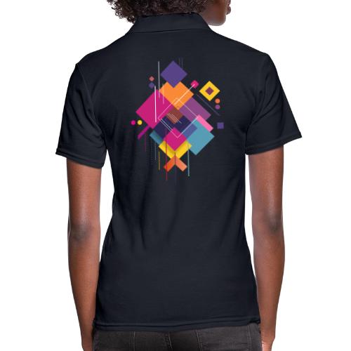 Vibrant Geometry - Women's Pique Polo Shirt