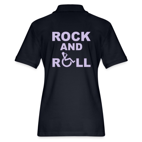 I rock and rollin my wheelchair * - Women's Pique Polo Shirt