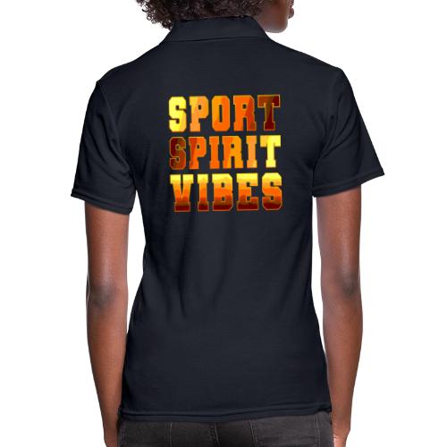 Sport Spirit Vibes Gradient - Women's Pique Polo Shirt