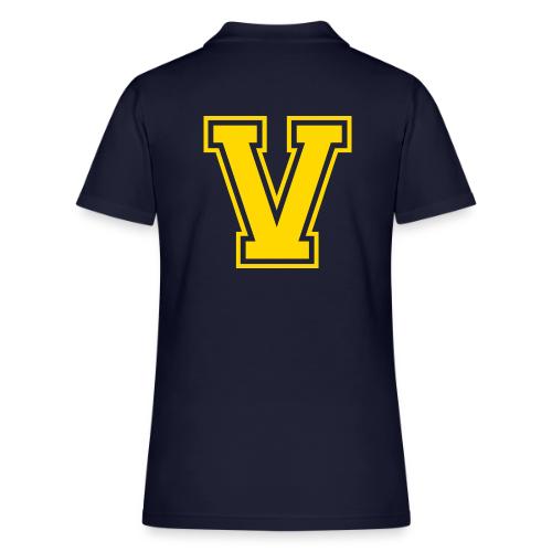 Letter V – Capital Athletic Alphabet Monogram - Women's Pique Polo Shirt