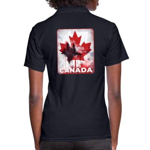 Canada's Maple Leaf Pride - Women's Pique Polo Shirt