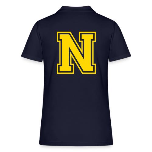 Letter N – Capital Athletic Alphabet Monogram - Women's Pique Polo Shirt