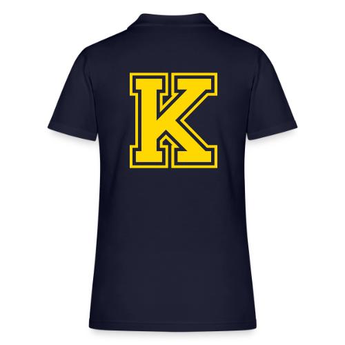 Letter k – Capital Athletic Alphabet Monogram - Women's Pique Polo Shirt