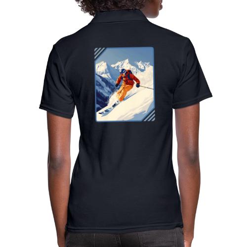 Mountain Skiing Vibes - Women's Pique Polo Shirt