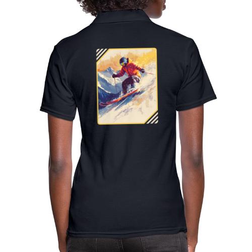 Skiing Through Snow Dreams - Women's Pique Polo Shirt
