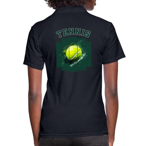 Tennis Motion - Women's Pique Polo Shirt