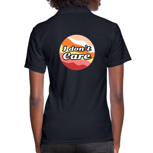 I Don’t Care Vibes - Women's Pique Polo Shirt
